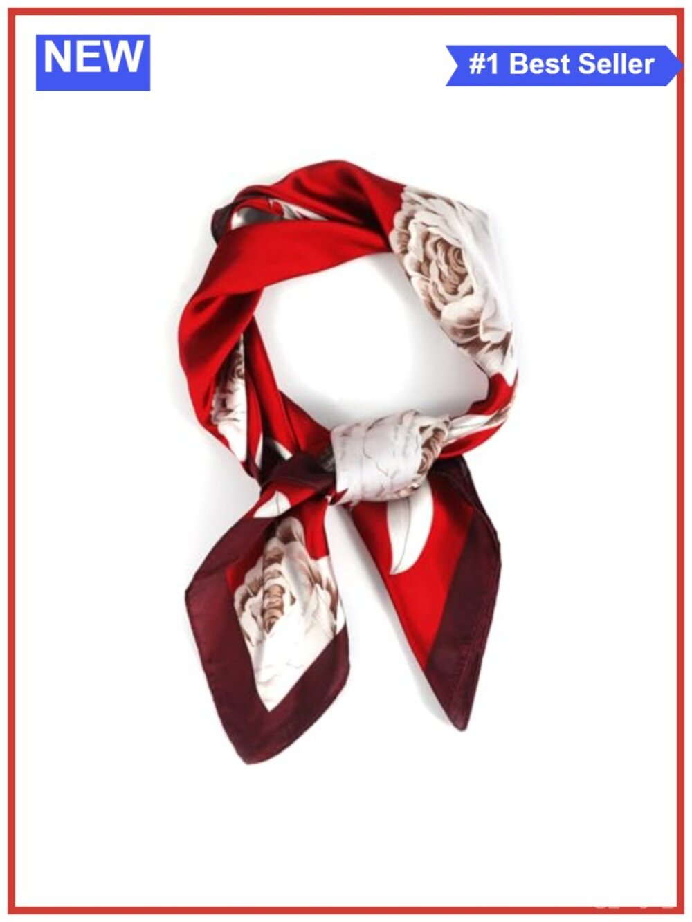 Silk Neck Scarf for Women 27.5x27.5 inch Square Bandana Hair Wrap